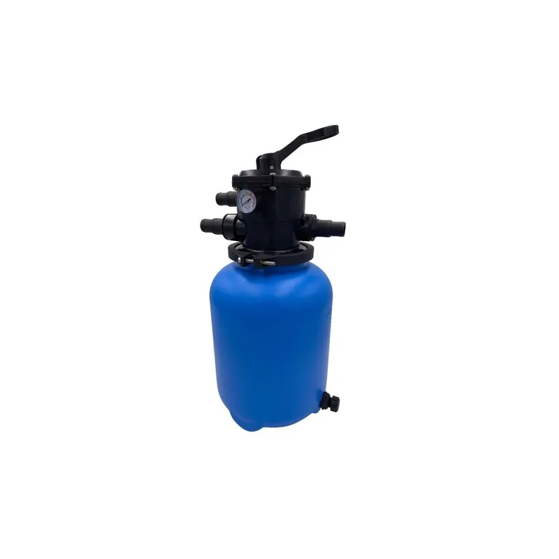 Neue Kollektion OKU 400mm Sandfilterbehälter mit 6-Wege-Top-Mount Ventil BLAU Sandfilterkessel