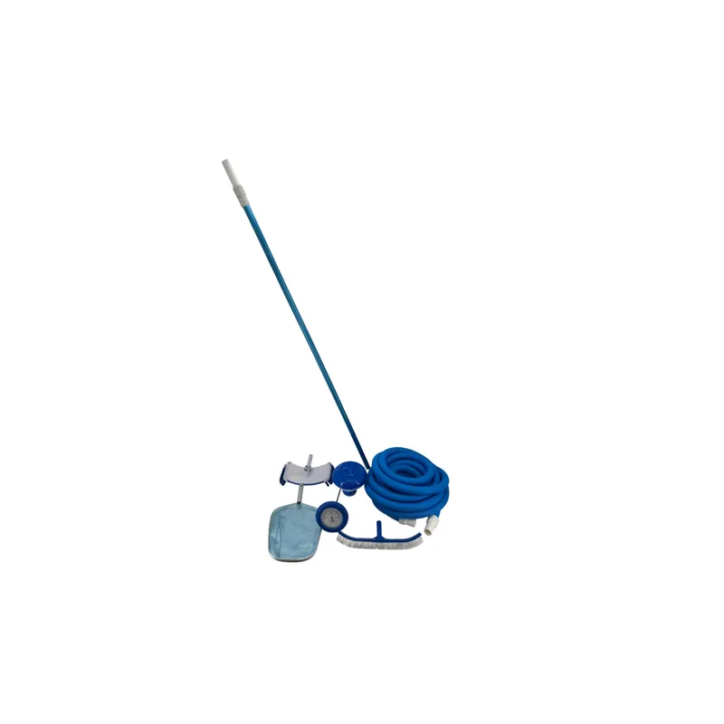 Poolreinigungszubehör Set - 8 teilig - Kescher, Schwimmer, Thermometer etc Super-Preis