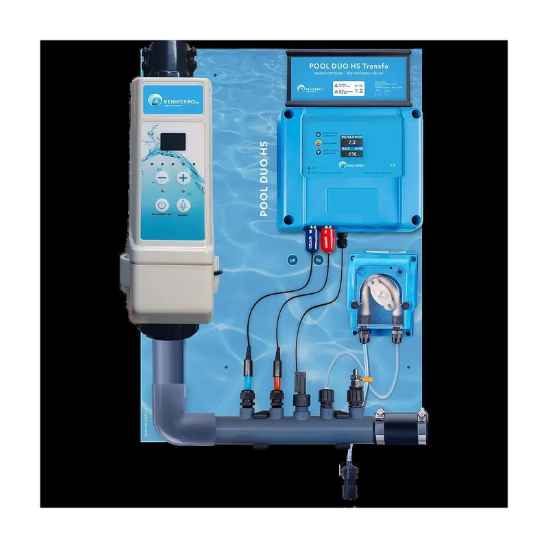 Begrenztes Angebot Beniferro Automatische Salzelektrolyse Pool DUO HS pH & Redox + Niveauschalter 50m3