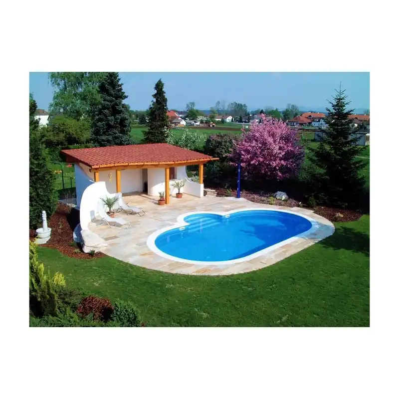 Ovalbecken TAHITI STARTER SET 490 x 300 x 120 cm | Innenhülle 0,8 mm Blau | EASY CHANGE Handlauf Blau Top-Angebot