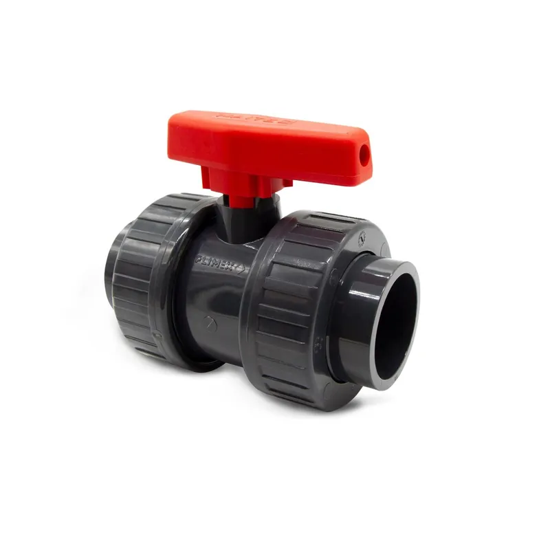 Preis Gesenkt 2-Wege-Kugelhahn | Ø 50 mm | Klebeanschluss | Griff Rot | SAFE