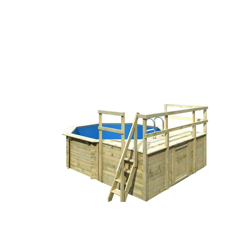 Terrasse Erweiterung rechts/links für Pool Achteck 400 x 400 cm / 470 x 470 cm Direkt Vom Hersteller