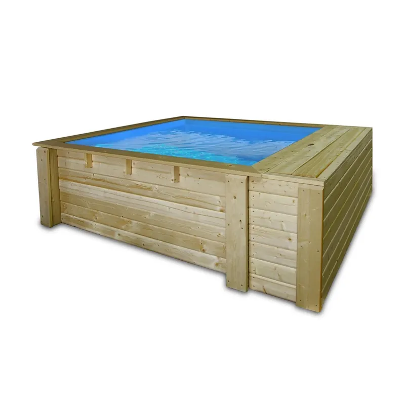 Geprüft SET Anbauschacht zu Trend Holzpool | Minipool | Rechteck