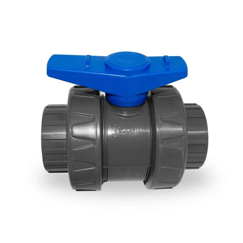 Rabatt 2-Wege-Kugelhahn | ECO FIT | Ø 63 mm | Klebeanschluss | Griff Blau