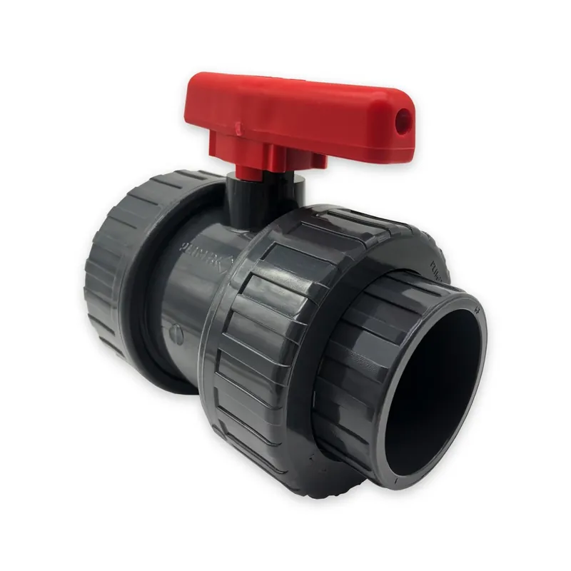 Rabatt 2-Wege-Kugelhahn | Ø 63 mm | Klebeanschluss | Griff Rot | SAFE