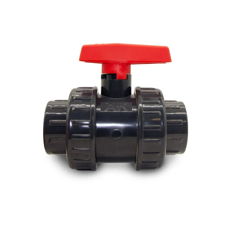 2-Wege-Kugelhahn | Ø 50 mm | Klebeanschluss | Griff Rot | AK Markenware