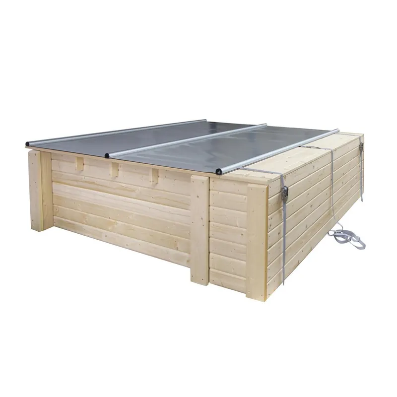 Trend Rollschutzabdeckung für Holzpool | Lichtgrau | versch. Größen Knallerangebot