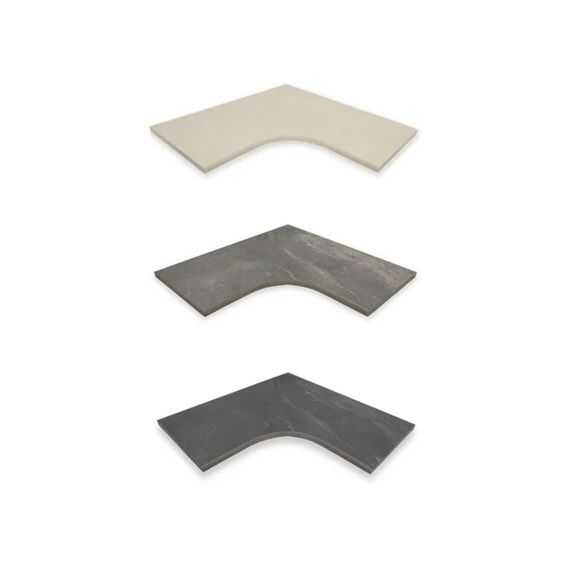 Trend Keramikstein Ecke Radius 135 mm | 60 x 60 x 2 cm | versch. Ausführungen Top-Seller