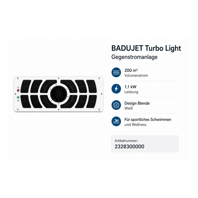 Letzte Chance BADUJET Turbo Light Gegenstromanlage | 1,1 kW