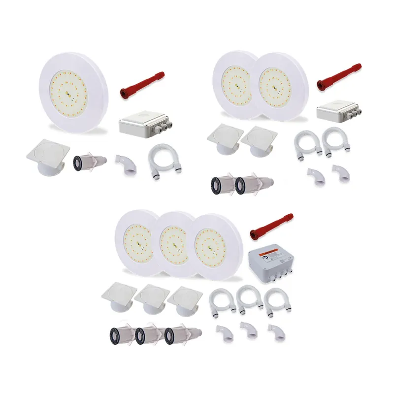Garantierte Lieferung Trend Pool LED Unterwasserscheinwerfer Set | DVM | RGB | Ø 100 mm | versch. Ausführungen