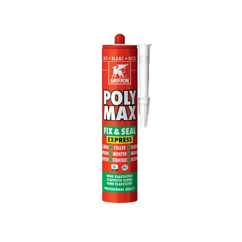 Highlight GRIFFON® Konstruktionsklebstoff | Poly Max® Fix & Seal Express I 425 g | Kartusche | Weiß