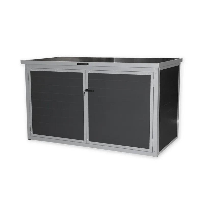 Trend Pool Technikbox Premium | DIY | 185 x 100 x 106 cm | Paneel RAL 7016 Anthrazit / Rahmen RAL 9006 Weißaluminium | ohne Inhalt Nur Für Kurze Zeit