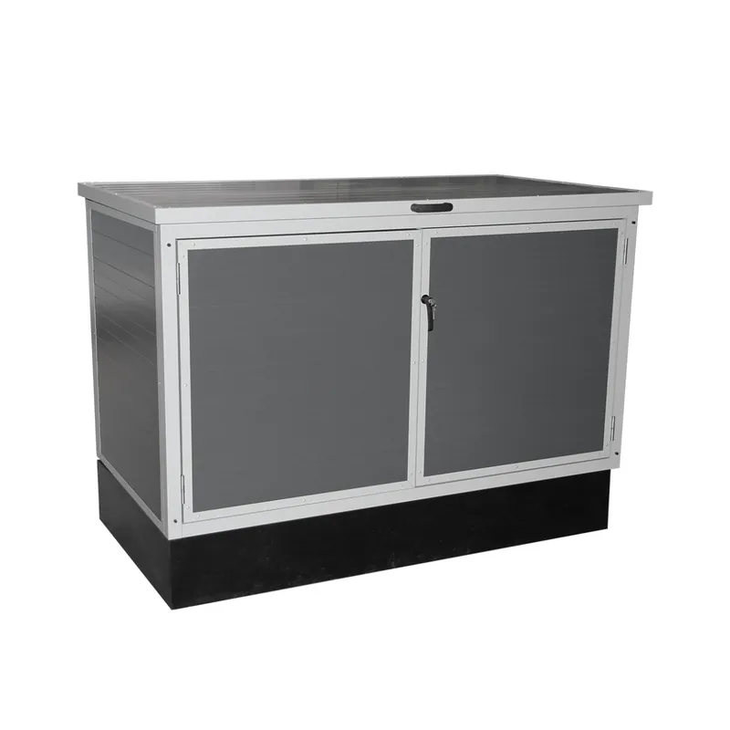 Trend Pool Technikbox Premium inkl. Unterkonstruktion und Medienkonsole | DIY | Paneel RAL 7016 Anthrazit / Rahmen RAL 9006 Weißaluminium | ohne Inhalt Sofort Bestellen