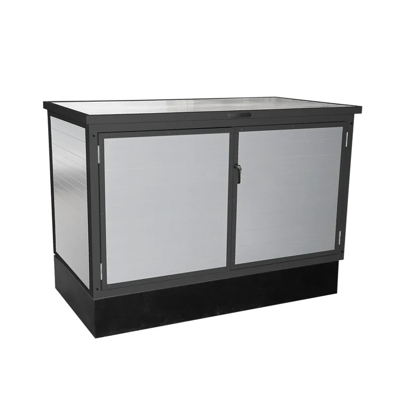 Trend Pool Technikbox Premium inkl. Unterkonstruktion und Medienkonsole | DIY | Paneel RAL 9006 Weißaluminium / Rahmen RAL 7016 Anthrazit | ohne Inhalt Neuheit