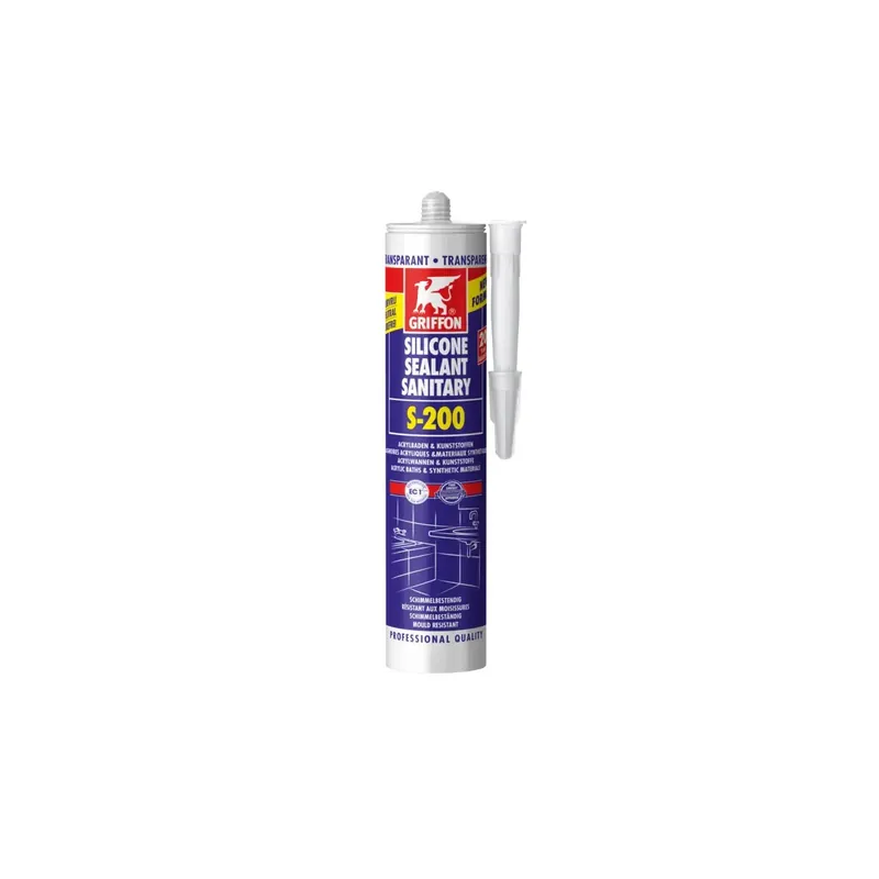 GRIFFON® Sanitär Silikon S-200 | 300 ml | Kartusche | Transparent Rabatt