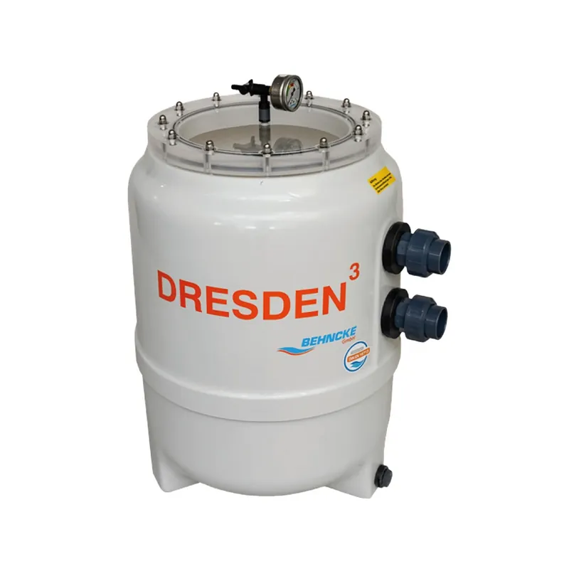 Sofort Bestellen GFK Filterkessel Behncke DRESDEN³ | Ø 750 mm | Höhe 1.240 mm | RAL 7035 Lichtgrau | ohne Ventil (Ø 63 mm - 2 ")