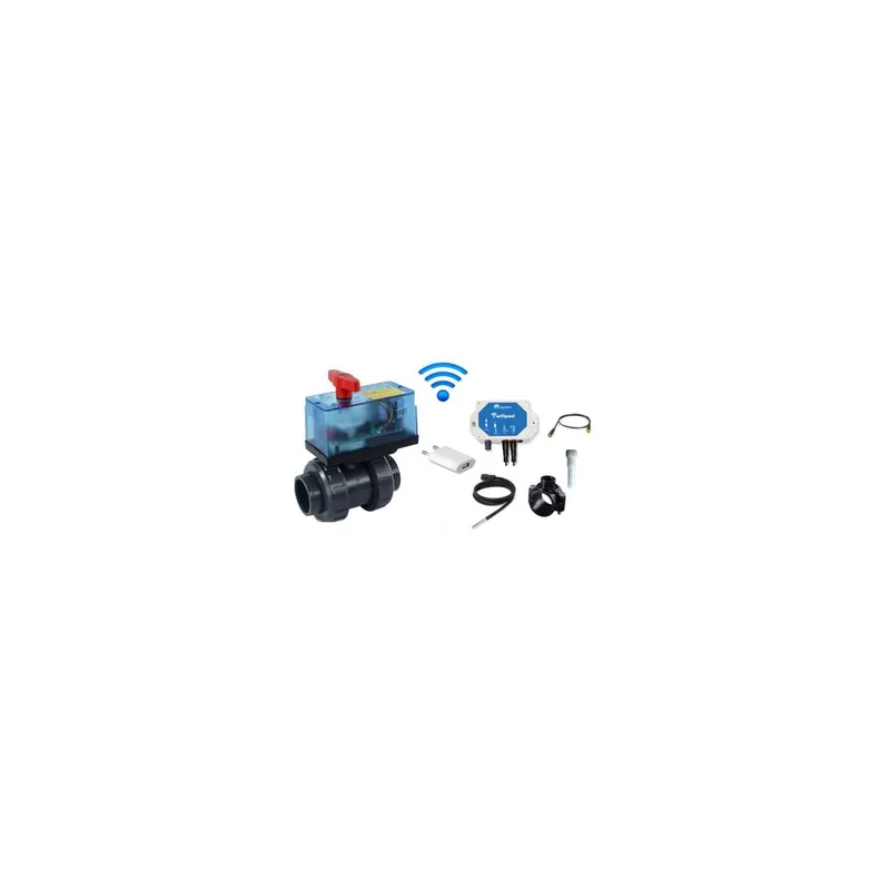 Sale WIFI Automatisches 2-Wege-Ventil 50 mm mit TLF Temperaturregler Modul und Temperatursensoren (1 & 3m)- plug & play type Peraqua