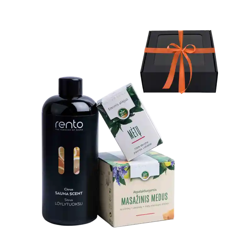 Geschenkset in Geschenkbox LEMON. Honig, ätherisches Öl und Duftessenz Geprüft