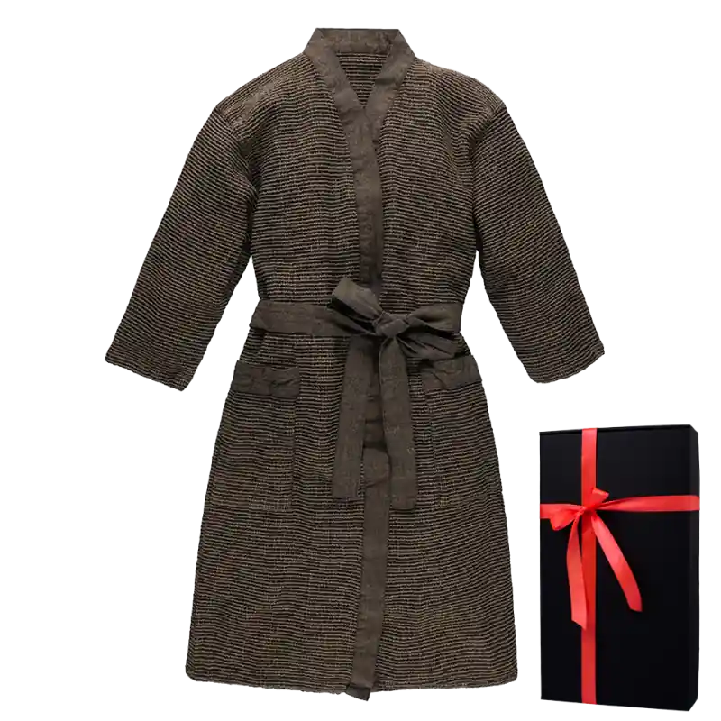 Bestseller Bademantel in Geschenkbox, RENTO KENNO, braun