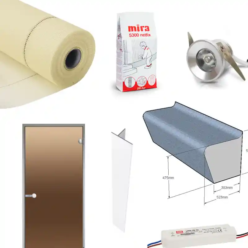 Billig Set für Dampfbad