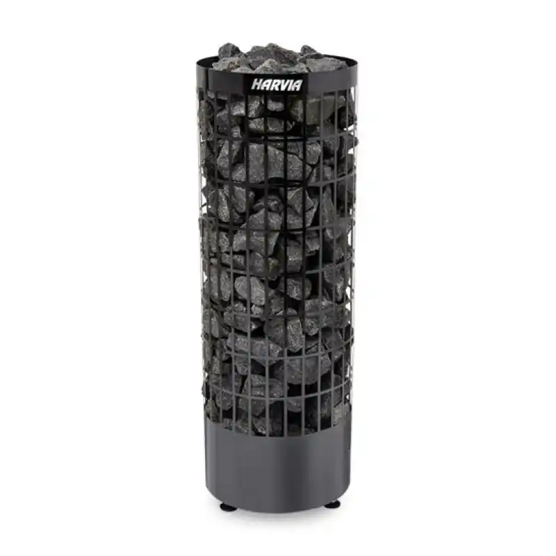Elektrischer Saunaofen - HARVIA Cilindro Black Steel PC70E 6,8 kW Neue Kollektion