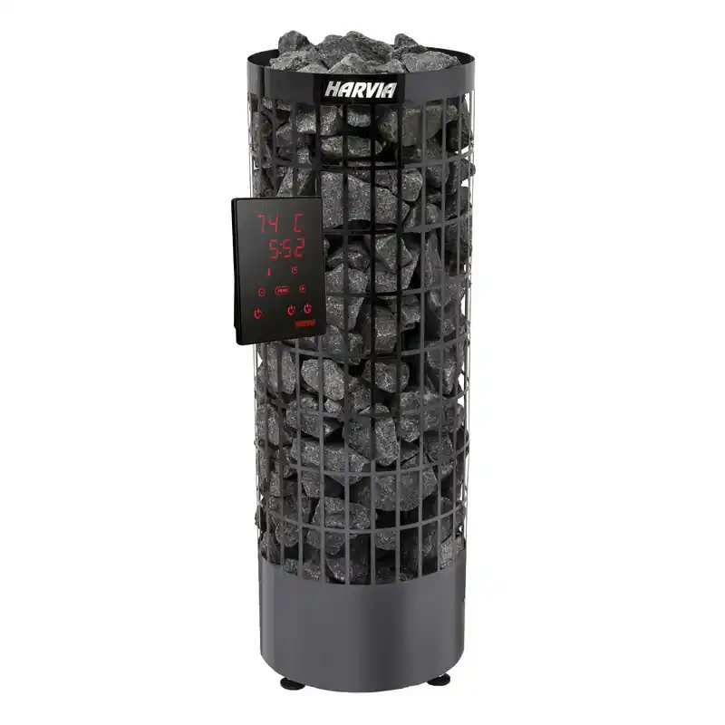 Elektrischer Saunaofen - HARVIA Cilindro Black Steel PC70XE 6,8 kW Heißes Angebot