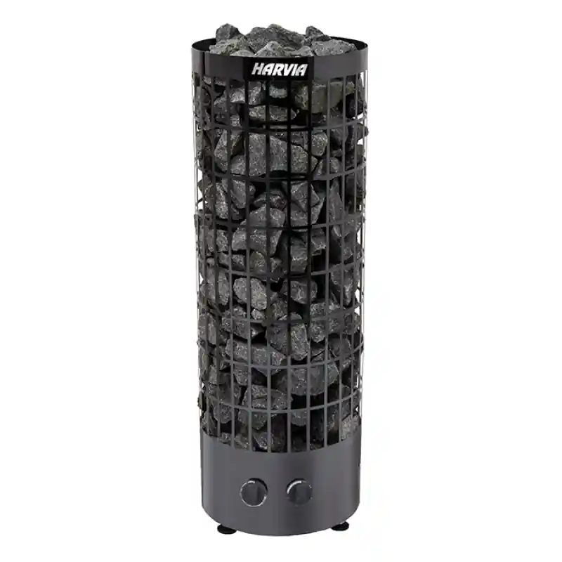 Elektrischer Saunaofen - HARVIA Cilindro Black Steel PC90 9 kW Expressversand