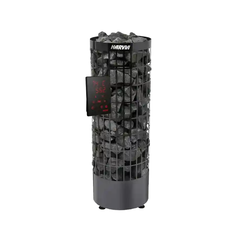 Elektrischer Saunaofen - HARVIA Cilindro Black Steel PC90XE 9 kW Sichere Zahlung