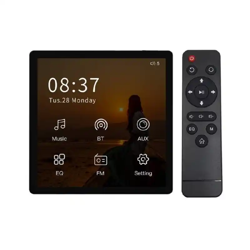 Touchscreen-Bluetooth-Wandverstärker für Heimstereoanlagen U1. Schwarz Highlight