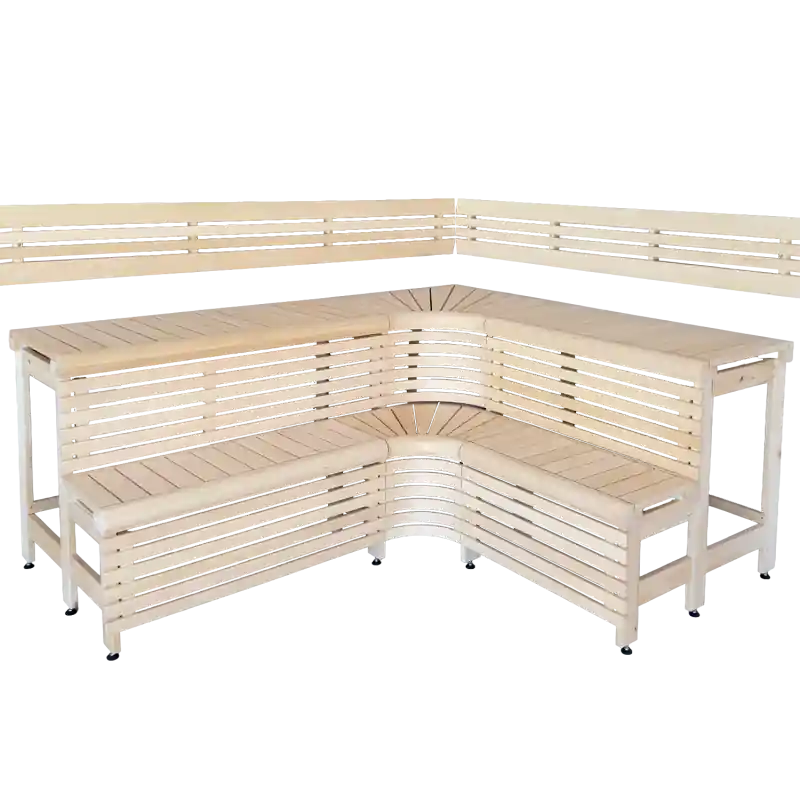 Modulare Saunabänke im „Sun Corner“-Design, 2114 × 2406 mm Günstig