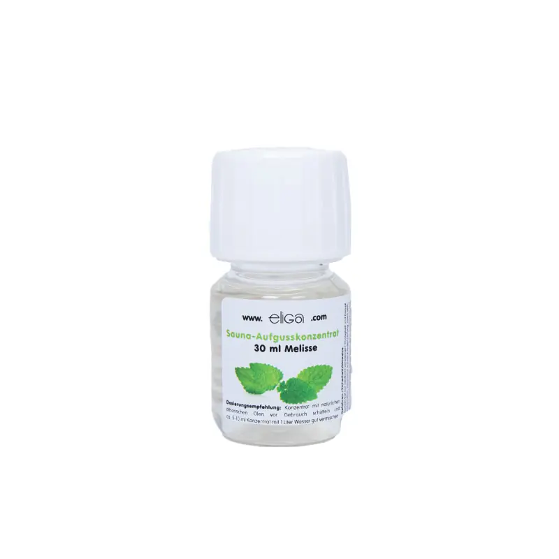 Geprüft ELIGA Sauna-Ätheröl-Aufgusskonzentrat MELISSA, 30 ml