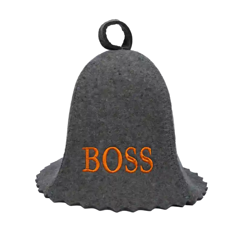 Billig Saunahut - BOSS, grau