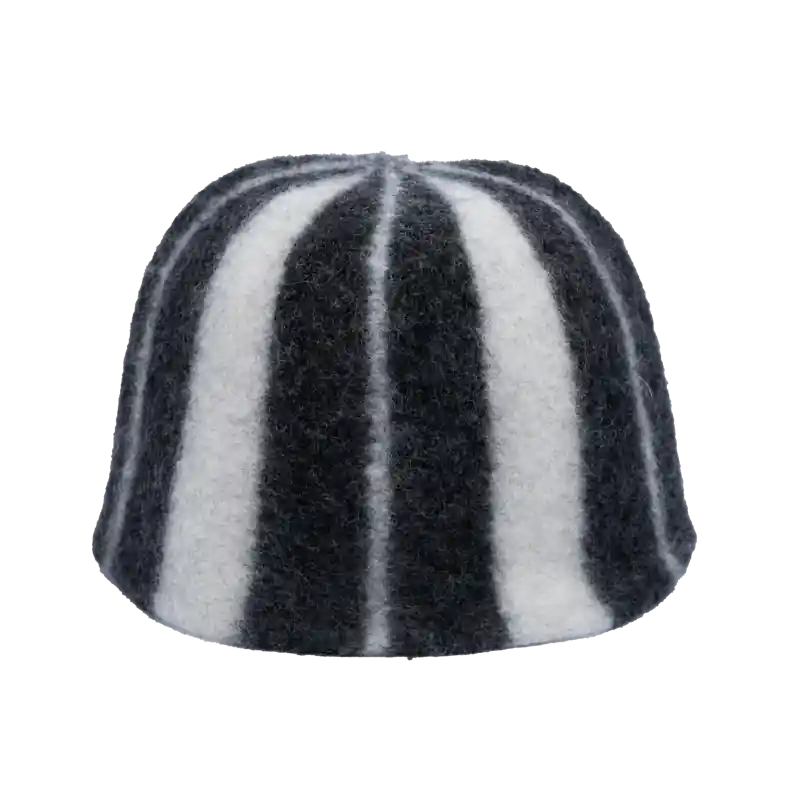 Neue Kollektion Saunahut - Gestreift, Weiß, Schwarz