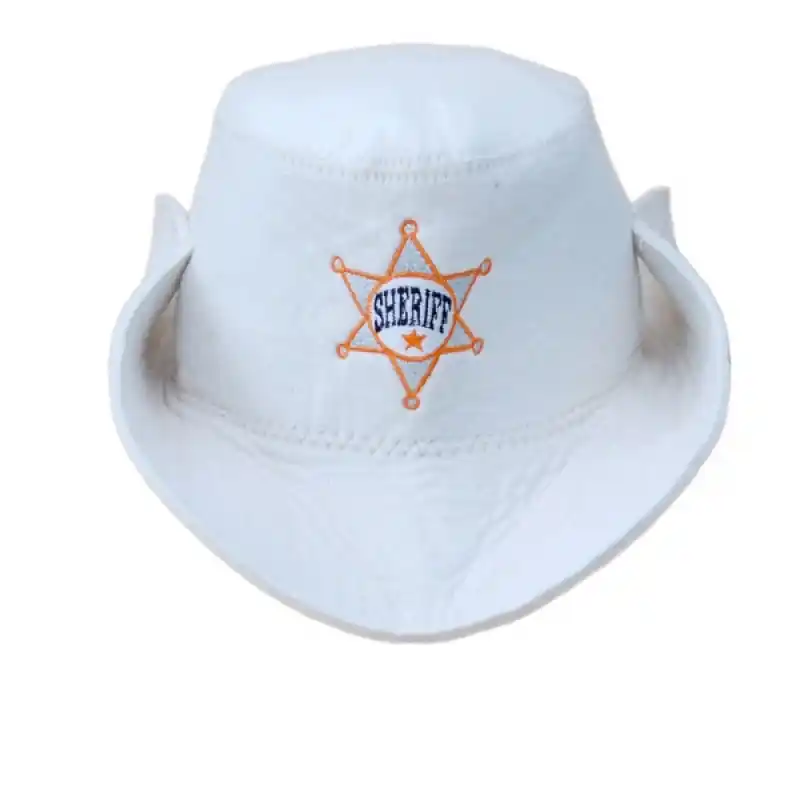 Saunahut - Sheriff, weiß Abverkauf