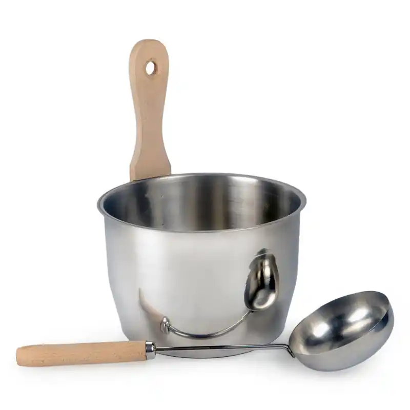 Saunakübel- und Schöpfkelle-Set, MEHR DAMPF, OPTIMAL 4 L Rabatt