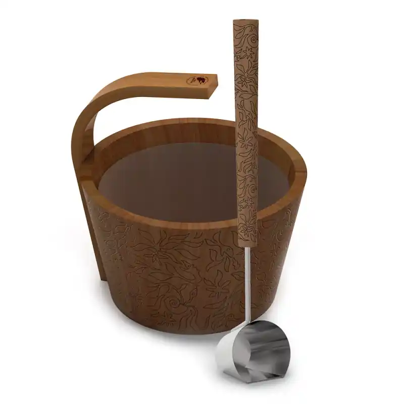 SAWO Sauna Set - Mehr Dampf, Premium, Zeder 4 l Solange Der Vorrat Reicht
