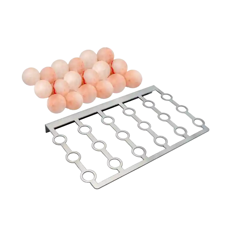 Begrenztes Angebot SAUFLEX Salzkugeln für Saunen – 18-teiliges Set mit Ständer