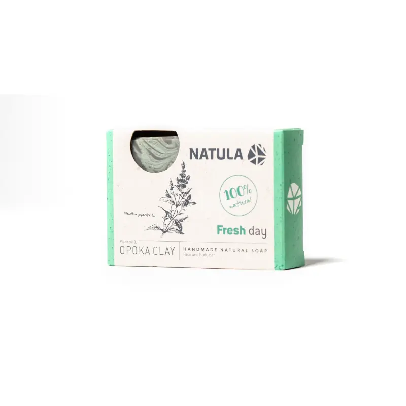NATULA Gesichts- und Körperseife mit Opoka-Stein und Minze 100g Versand Am Gleichen Tag