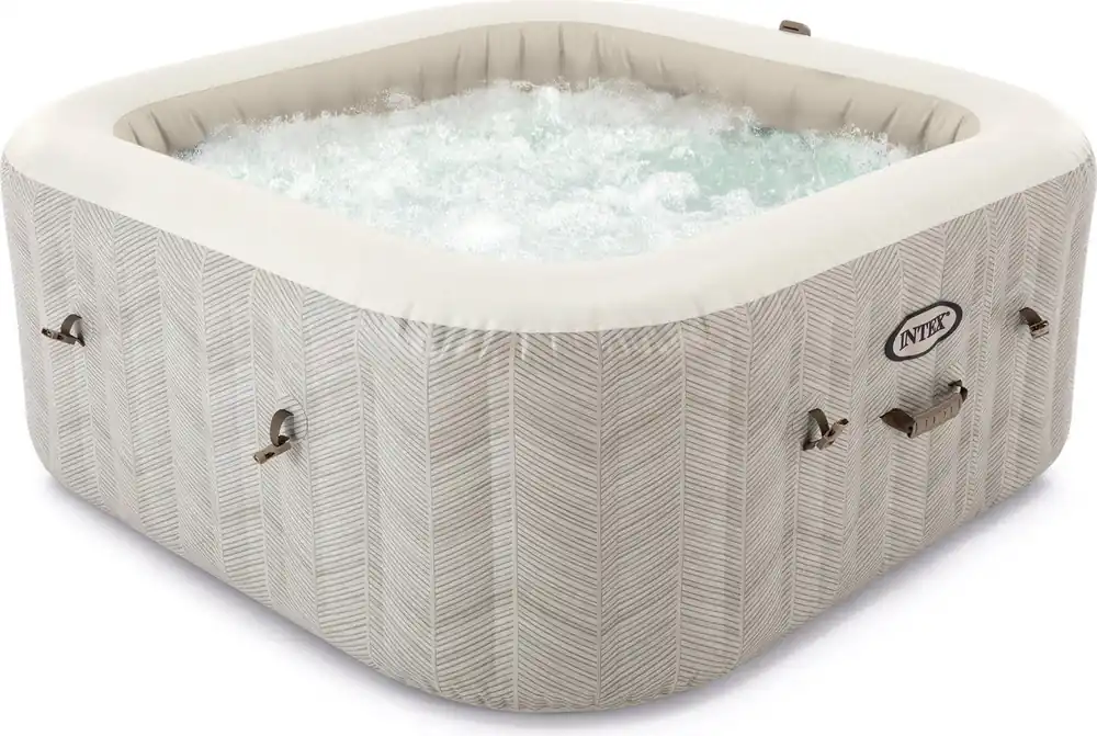 Intex Whirlpool PureSpa Chevron Deluxe Square ⧄ 239 x 71 cm, 1 Stk. mit Salzwassersystem und Kalkschutz Neu