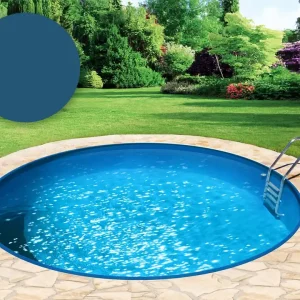 BWT Poolfolie Rund Ø 550 x 150 cm - Adriablau, Stärke 0,6 mm / mit Einhängebiese P1 Echt