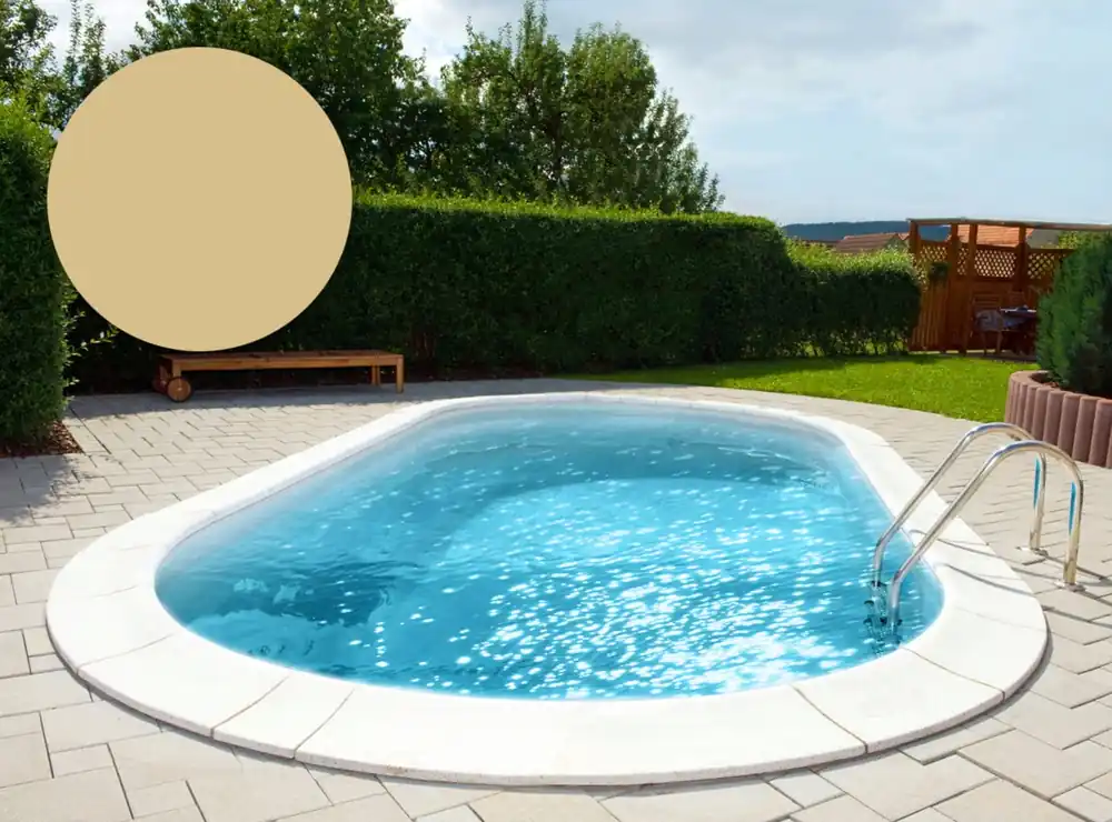 BWT Poolfolie Oval 525 x 320 x 135 cm - Sand, Stärke 0,8 mm / mit Einhängebiese P1 Nur Heute