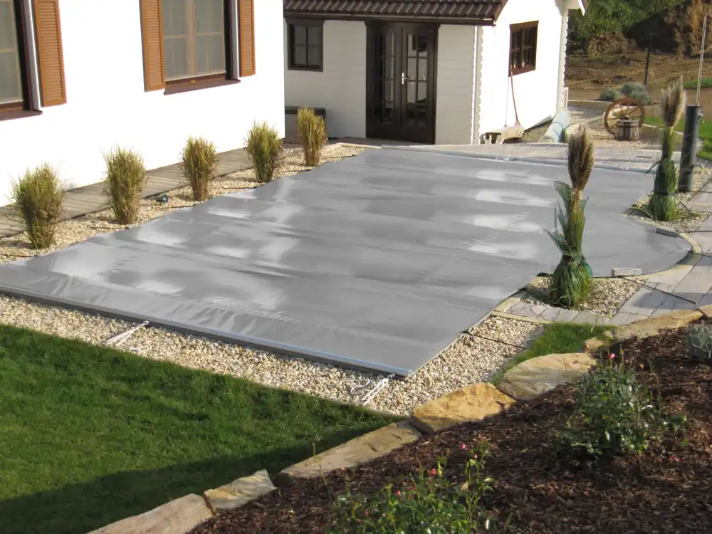 Abverkauf CF. Group Rollabdeckung STD Rechteckig 800 x 400 cm - Grau, Außenmaß: 850 x 450 cm