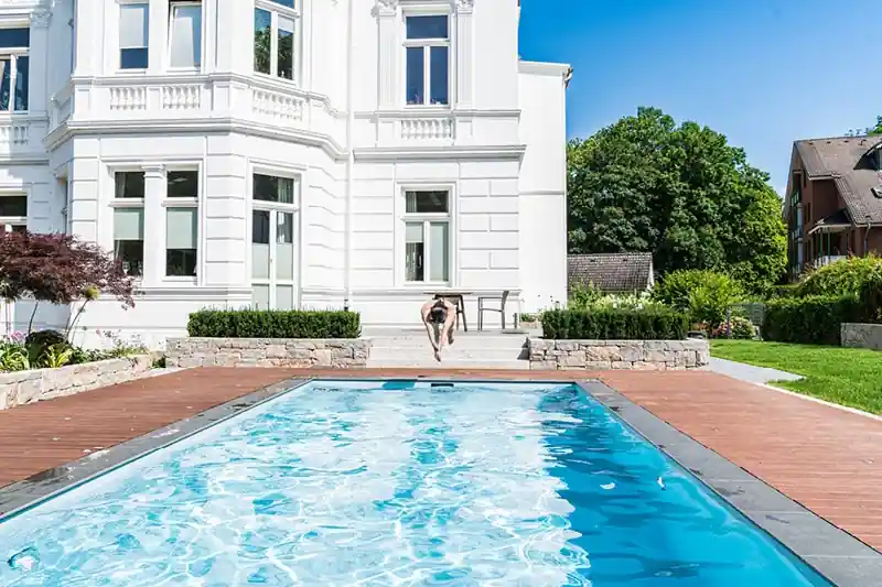 FKB PVC-Schwimmbecken 3,5x8,0x1,5m mit Skimmer ohne Treppe Neu Im Sortiment
