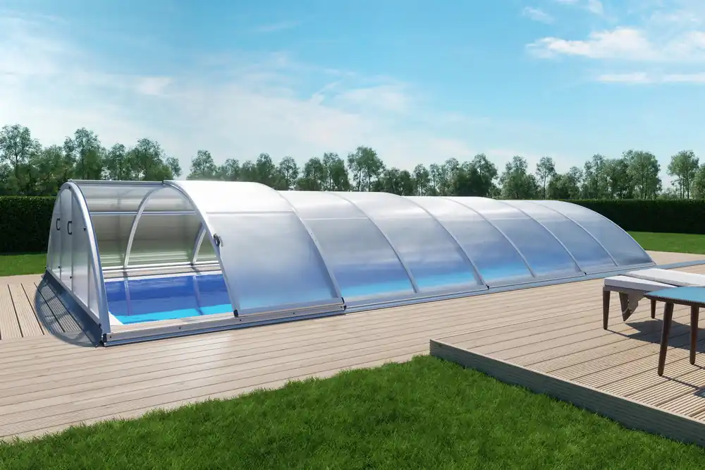 Poolüberdachung Albixon - Schiebehalle KLASIK Super-Preis
