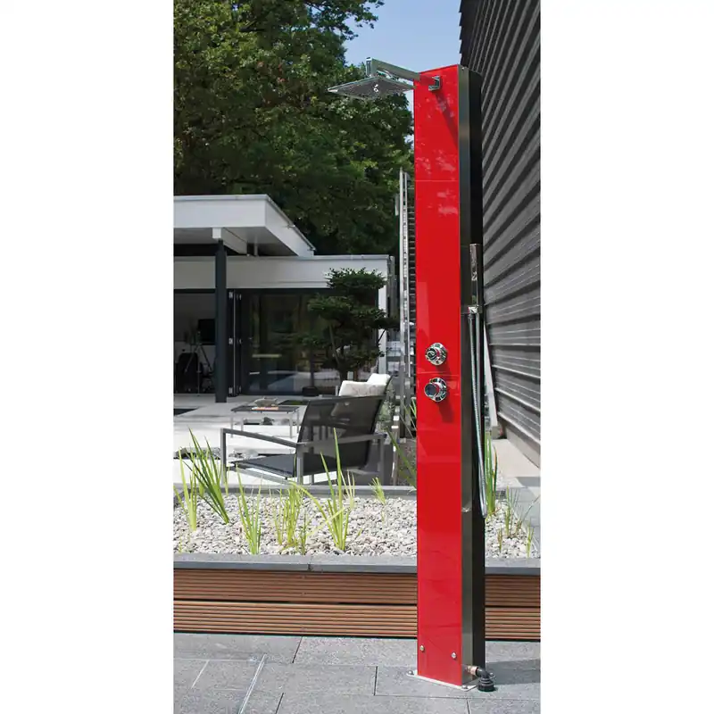 Garten Solardusche Saba Rot Schnäppchen