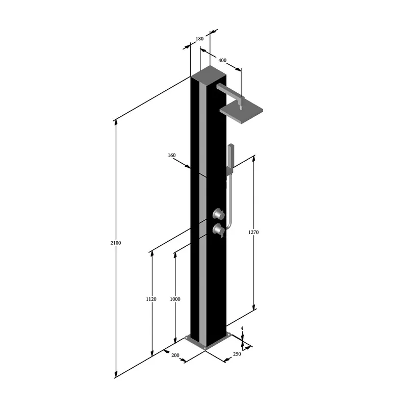 Garten Solardusche Kuba Schwarz Letzte Chance