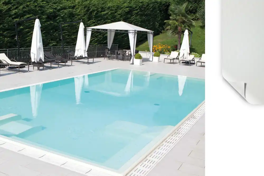 ELBE ELITE Schwimmbadfolie Arctic White, 25,00 m, 1,65 m Versand Am Gleichen Tag