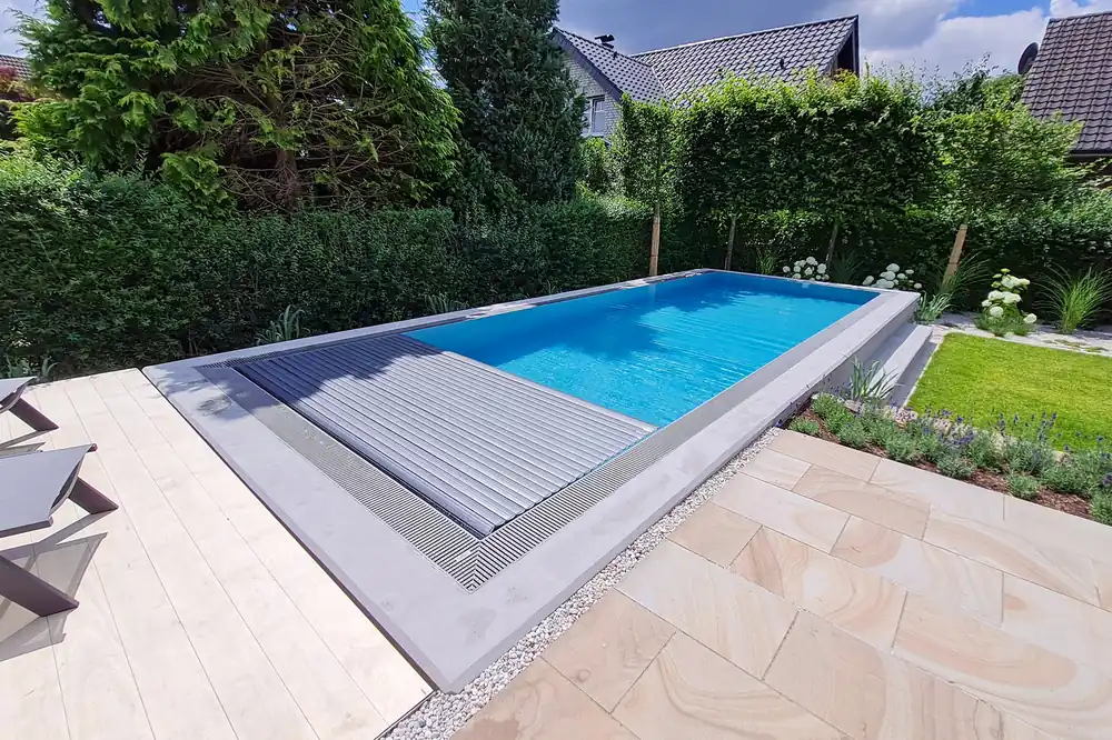 Neu Überlaufbecken Elite Pro PP Plus Schwimmbecken 3,3x9 m