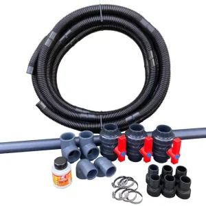 Nur Heute Bypass Set für Wärmepumpe 38mm Schlauch-Anschluß