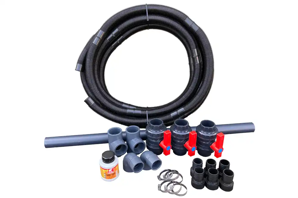 Nur Heute Bypass Set für Wärmepumpe 38mm Schlauch-Anschluß